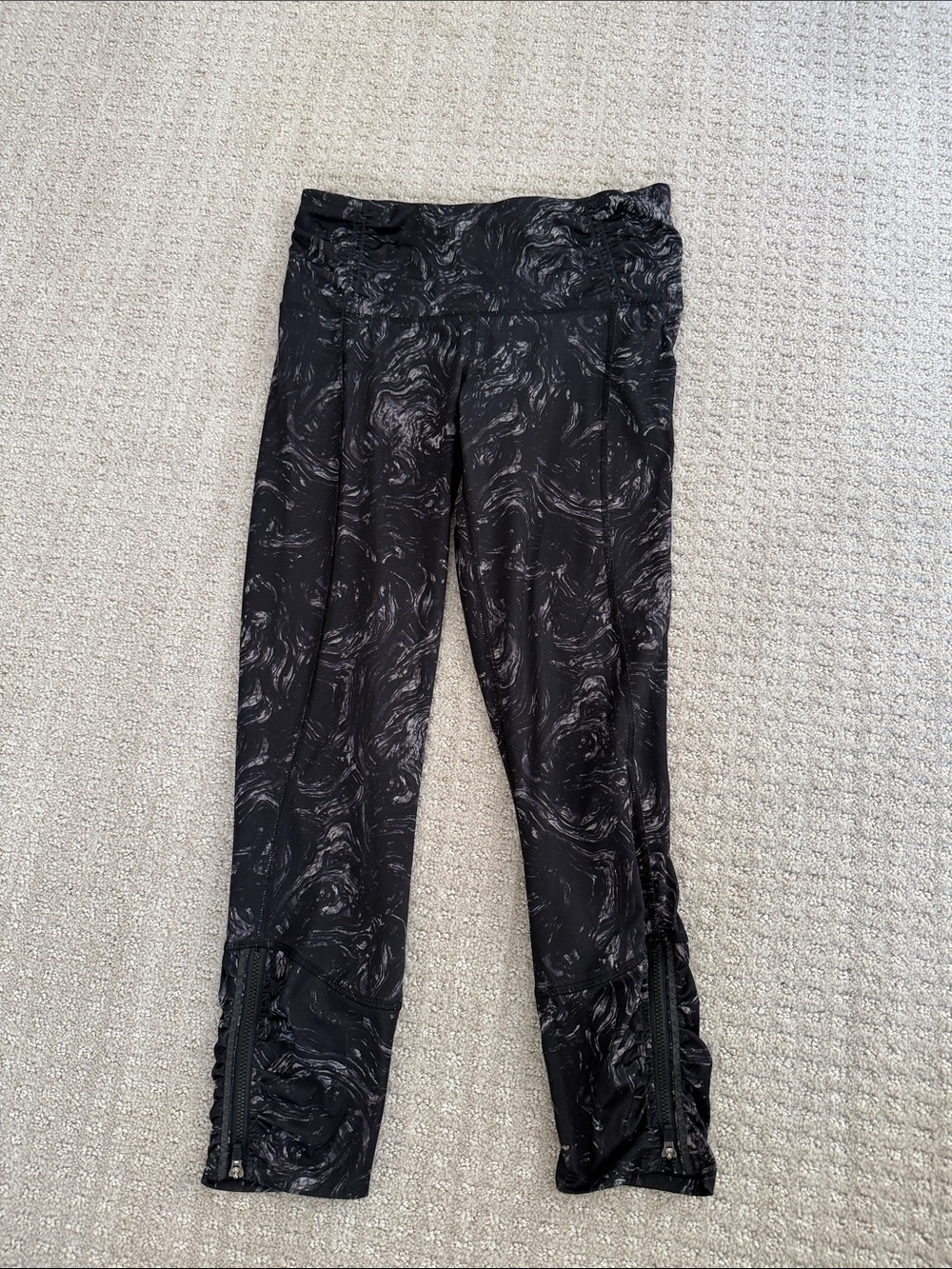 lululemon athletica Black Marble Print Leggings